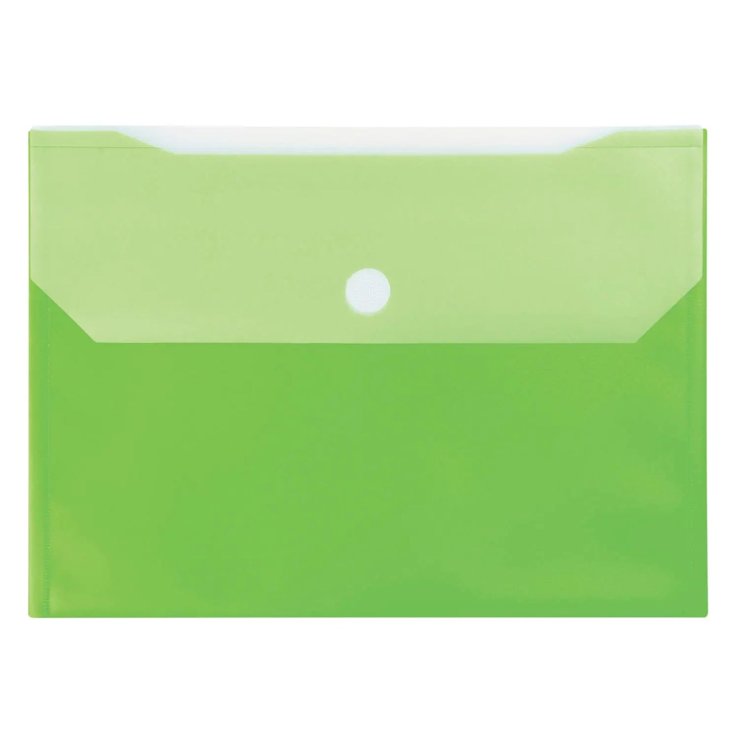 Winnable Double Pocket Envelope with Velcro Closure, Green, Letter Size