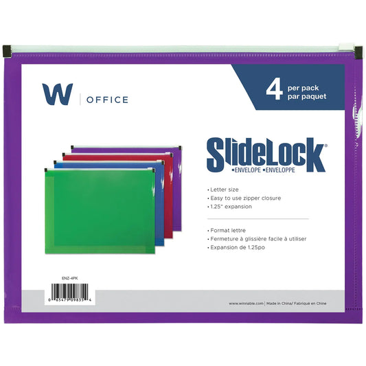 WINN POLY ZIP ENVELOPE 4PK