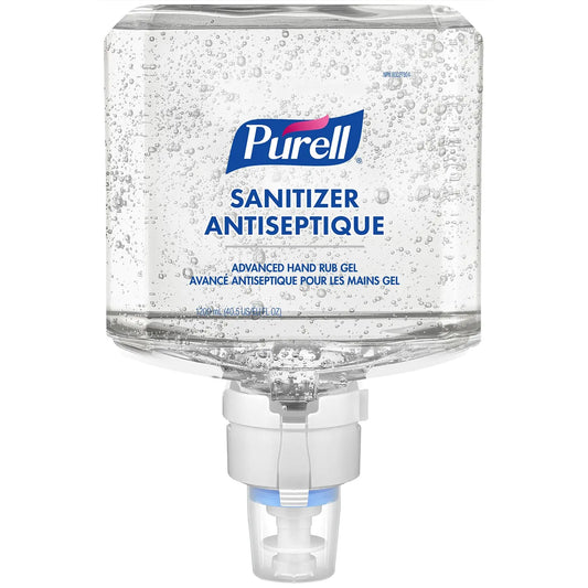 Purell Professional Advanced Hand Sanitizer Fragrance-Free Gel, For ES8 Dispensers, 1,200 mL, 2/CT