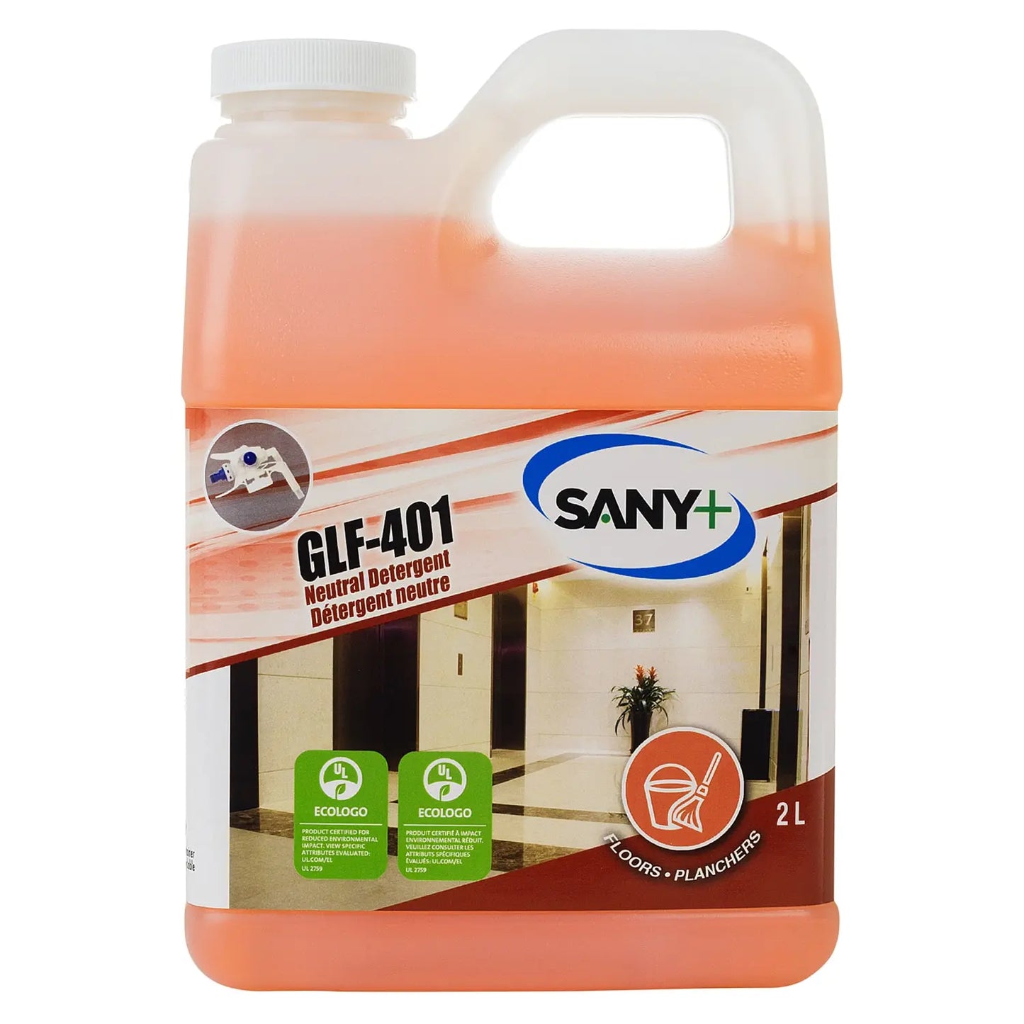 Sany+ GLF-401 Neutral Floor Detergent/Cleaner, 2 L