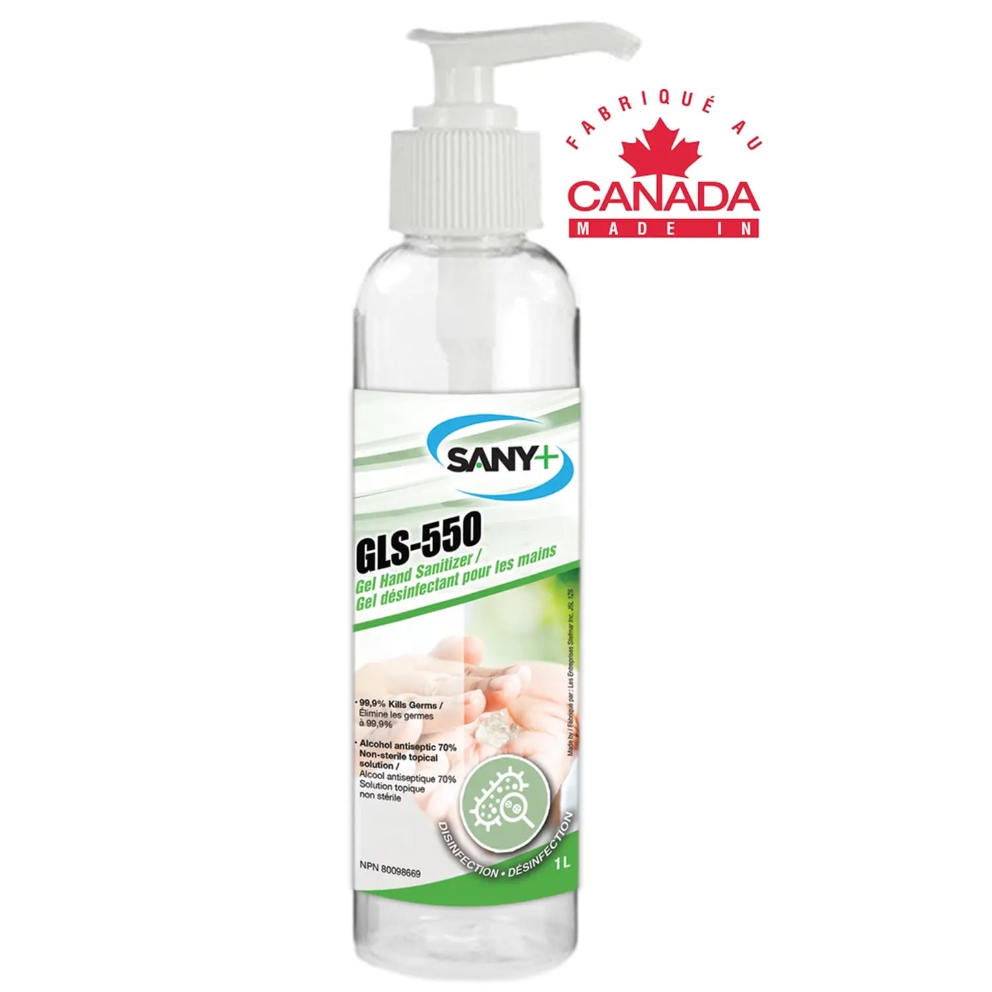 Sany+ Hand Sanitizer, 70% Alcohol Content, 1 L