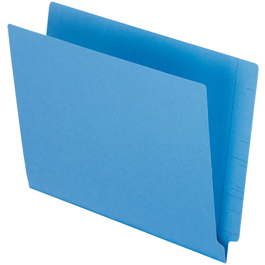 Pendaflex Blue Coloured Straight Tab Letter-size (8 1/2" x 11") Shelf File Folders