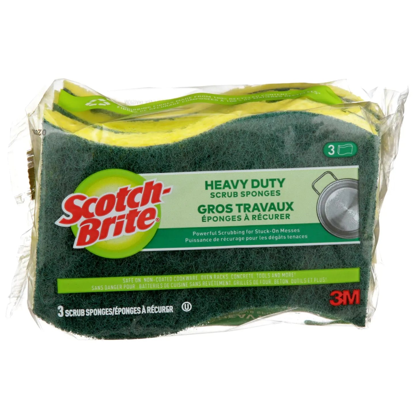 Scotch-Brite Heavy Duty Scrub Sponges, 3/PK