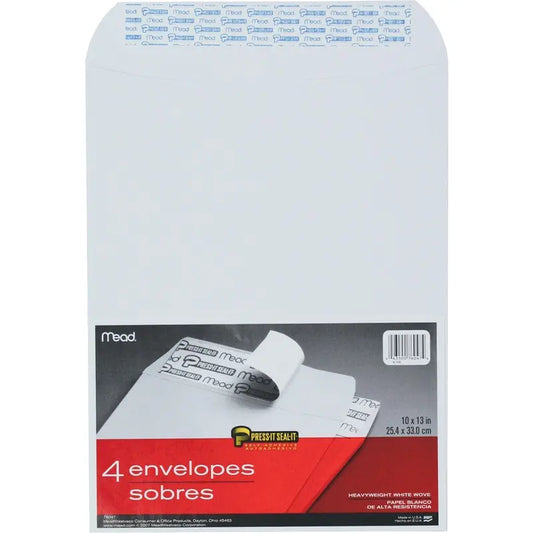 ENV PRESS-IT 10X13 WHITE,4/PK