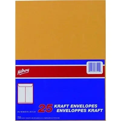 ENV #7 KRAFT 9X12, 25/PK