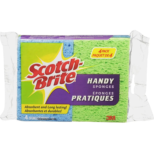 Scotch-Brite Handy Sponges, Assorted Colours, 4/PK