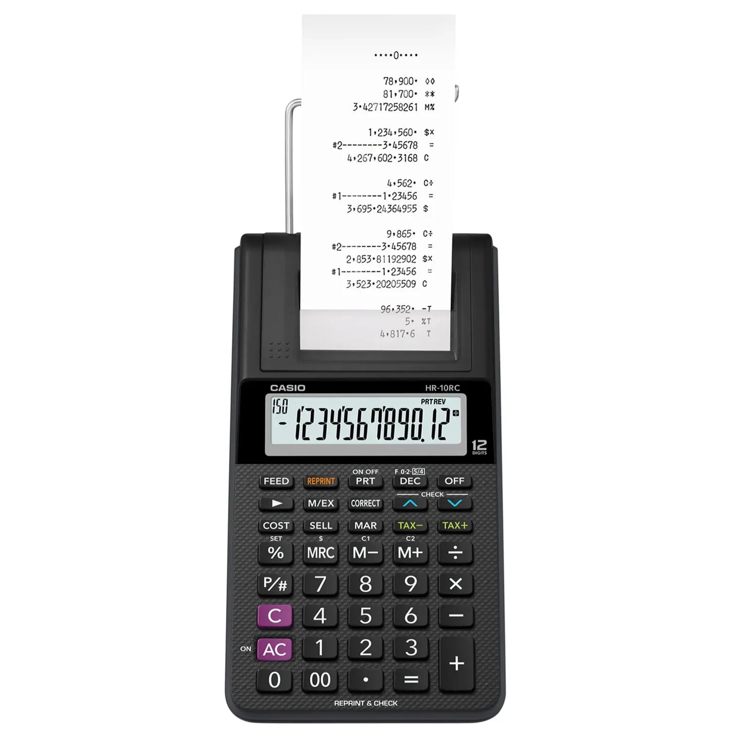 Casio HR-10RC Printing Calculator, Black