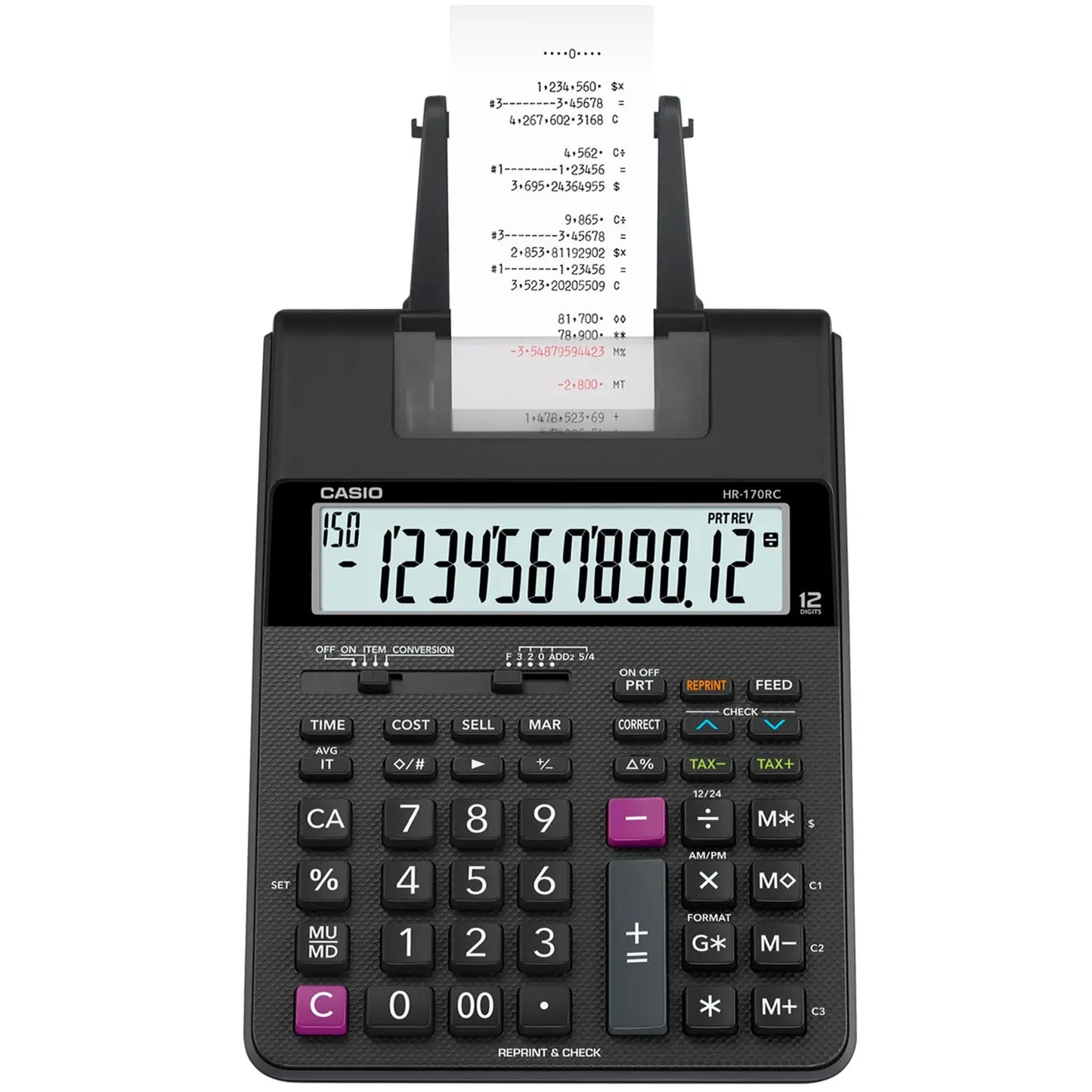 Casio HR-170RC Printing Calculator, Black