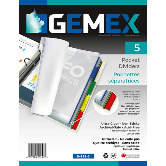 GEMEX POCKET DIVIDER TABS