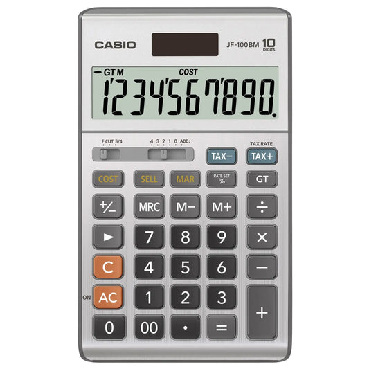 Casio JF-100 Desktop Calculator, Silver