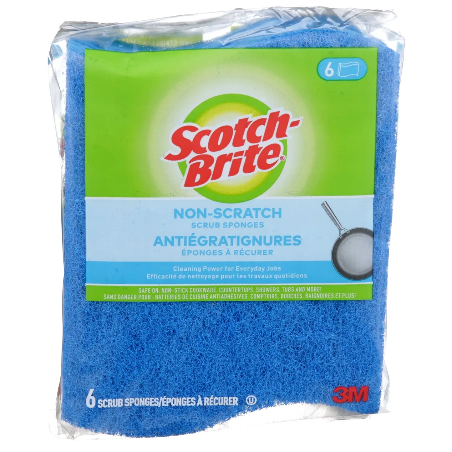 Scotch-Brite Non-Scratch Scrub Sponge, 6/PK