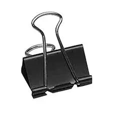 Grand & Toy Heavy-Duty Fold-Back Binder Clips, Black, Medium, 1-1/4" Wide (Pack of 24)