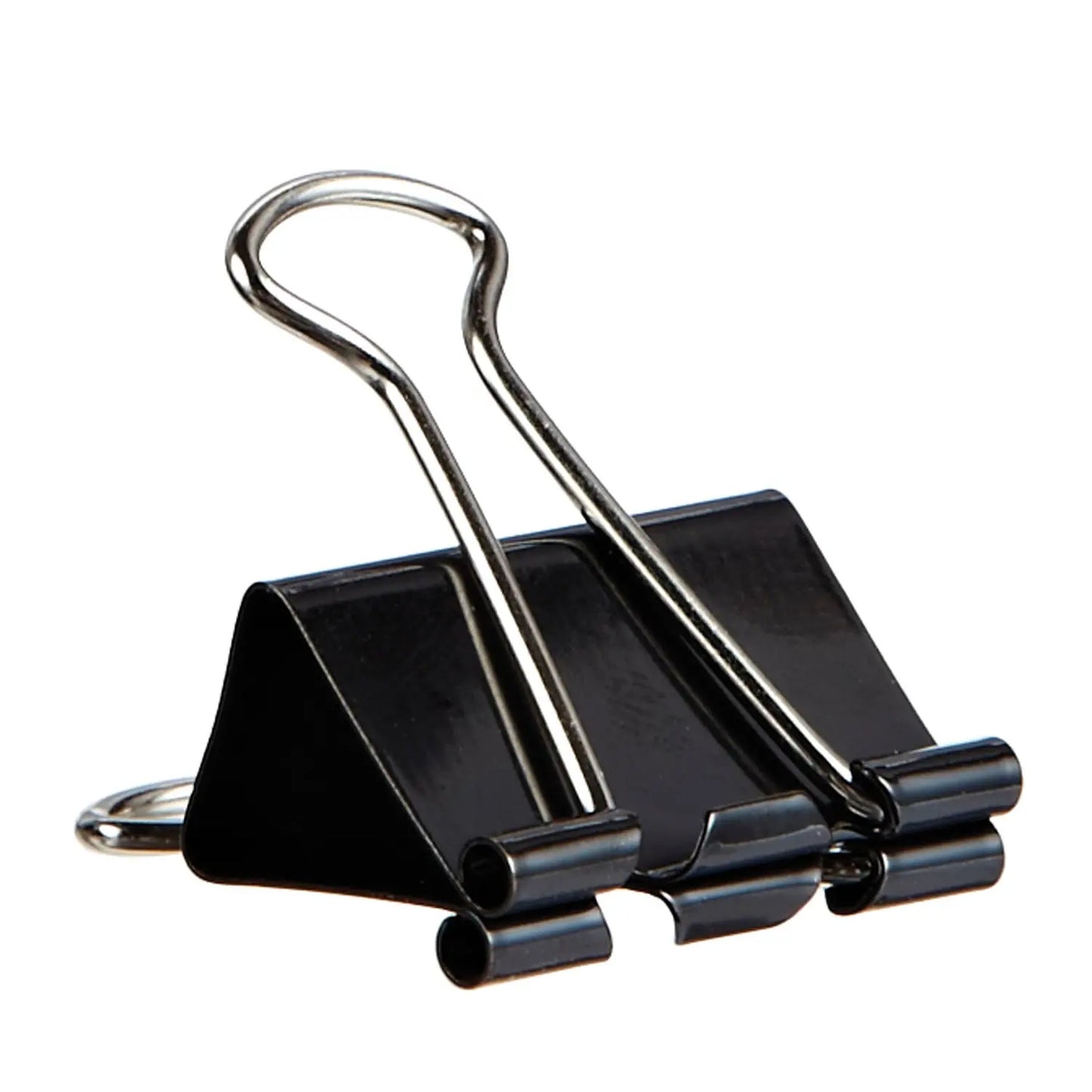 Grand & Toy Heavy-Duty Fold-Back Binder Clips, Black, Small/Medium, 1" Wide (Box of 12)