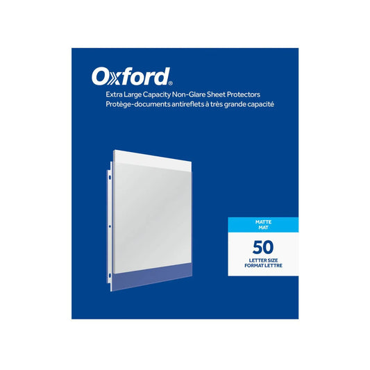 Oxford® Extra Large Capacity Non-Glare Sheet Protectors, Matte (50/BX)