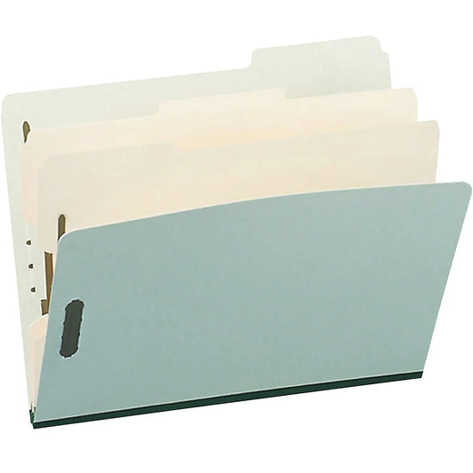 Pendaflex Pressboard 2-Divider Classification Folders, Light Green, Letter Size, 10/BX