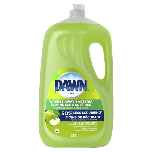 Dawn Ultra Antibacterial Dishwashing Liquid Dish Soap, Apple Blossom Scent, 2.64 L