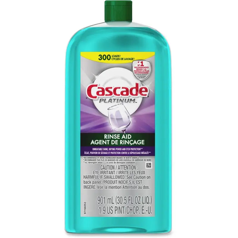 CASCADE RINSE AID PLATN 901ml