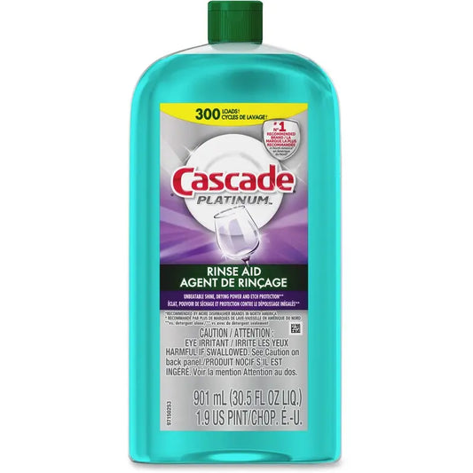 CASCADE RINSE AID PLATN 901ml