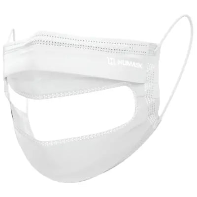 Humask Pro Vision 2000 Surgical Masks with Clear Window, ASTM Level 2 Certified, White, Box of 50