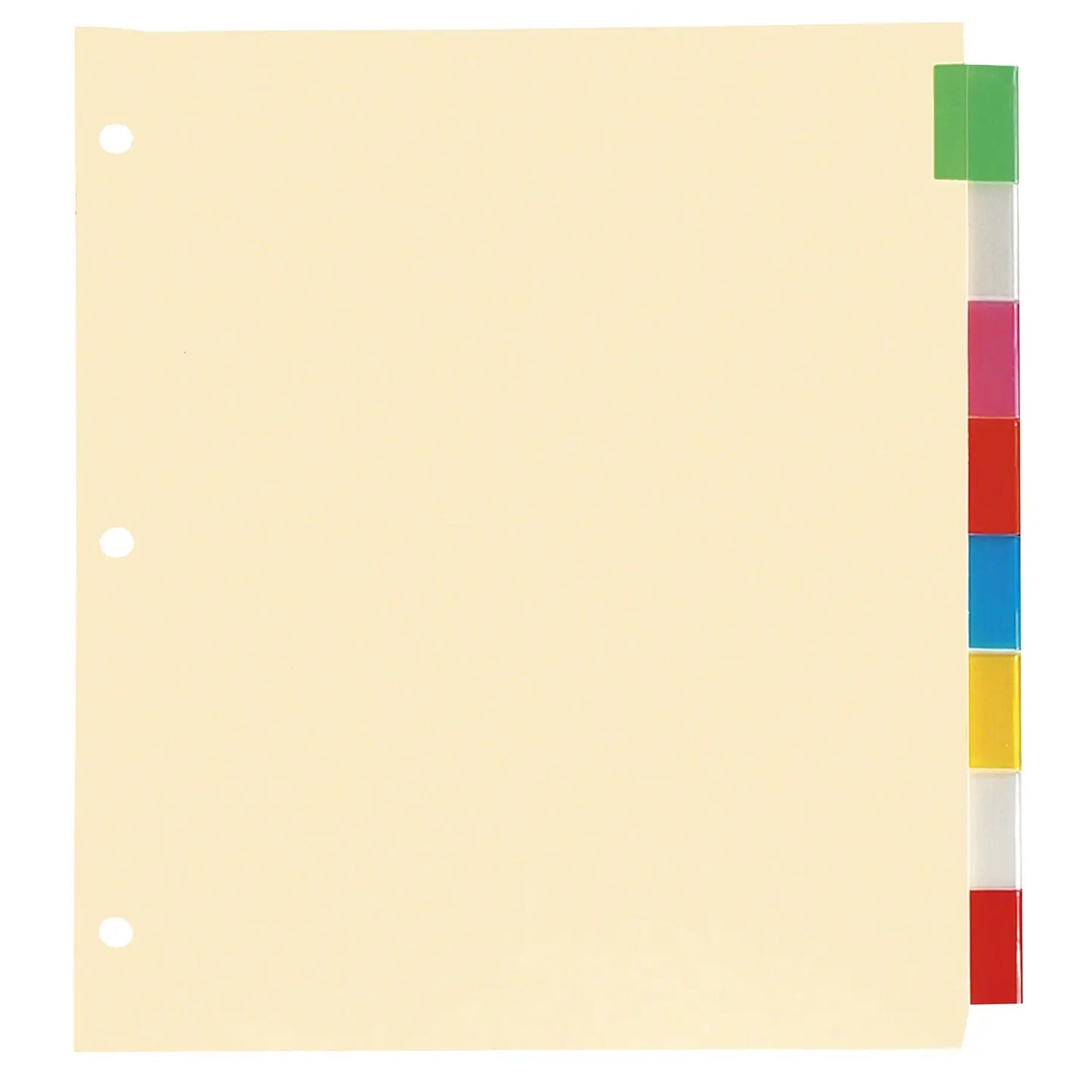 Oxford Premium Letter-size (8 1/2" x 11") Insertable Multi-Colour 8-Tab Dividers