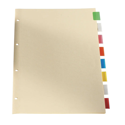 Oxford Premium Legal-size (8 1/2" x 14") Insertable Multi-Colour 8-Tab Dividers