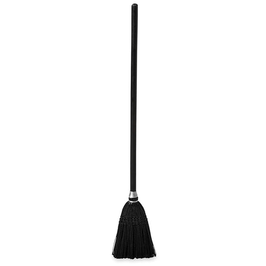 Rubbermaid Commercial Executive Synthetic Fill Lobby Broom, Wood Handle, Black