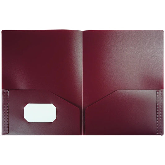 Winnable 2-Pocket Portfolio, Red, Letter Size