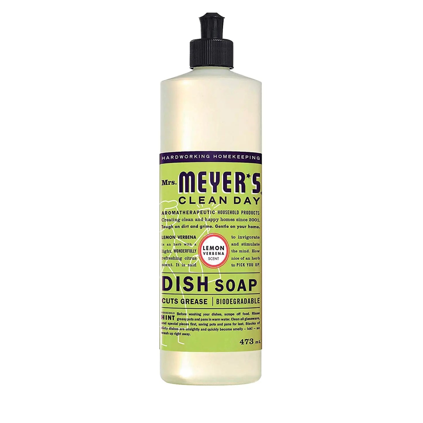 Mrs. Meyer's Clean Day Dish Soap, Lemon Verbena Scent, 473 mL