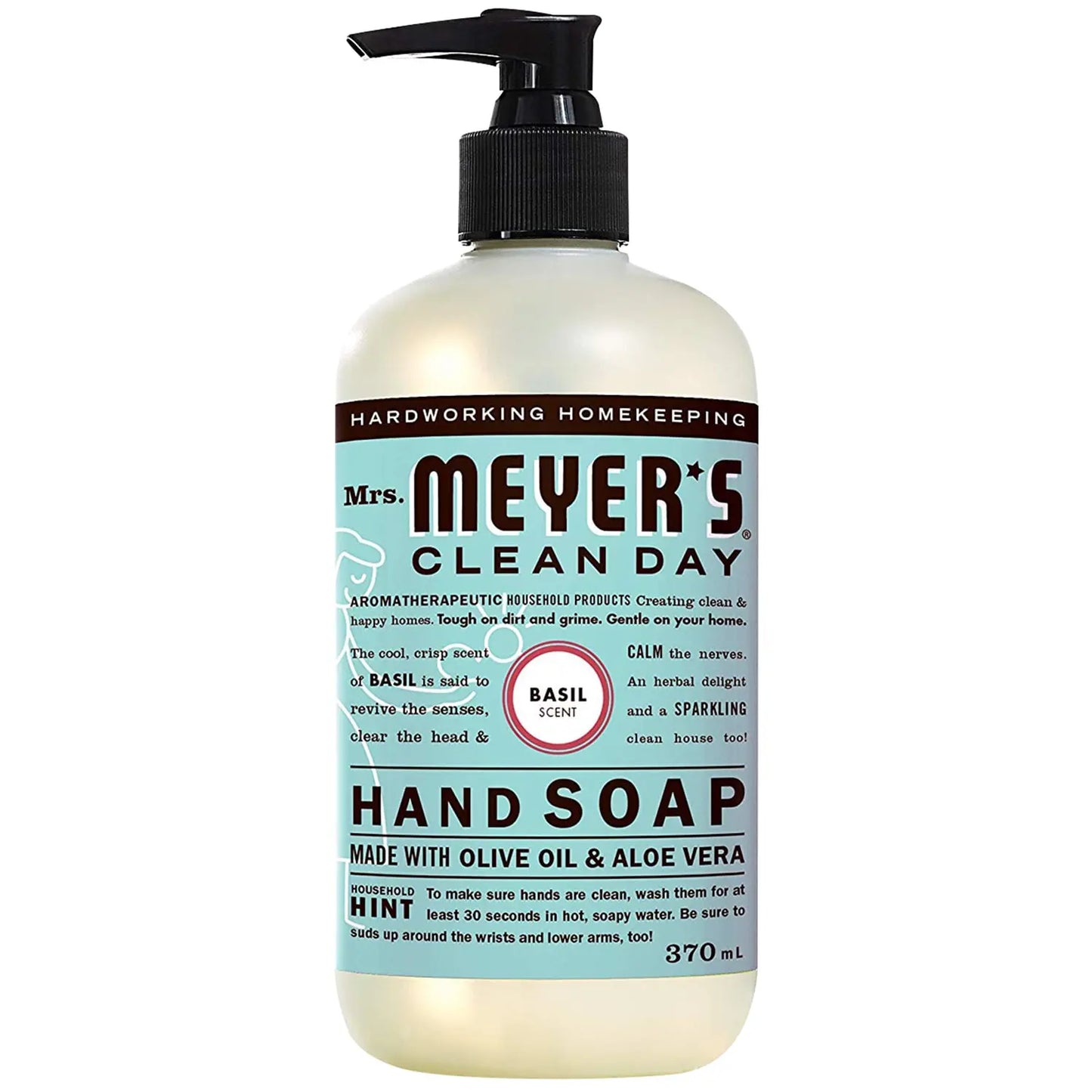 Mrs. Meyer's Clean Day Hand Soap, Basil Scent, 370 mL