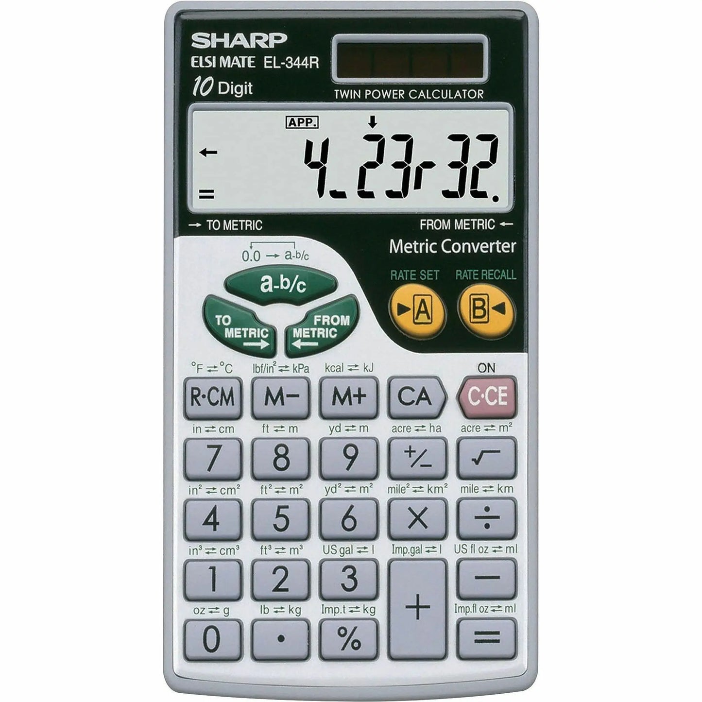 Sharp EL344RB Metric Calculator (Pocket)