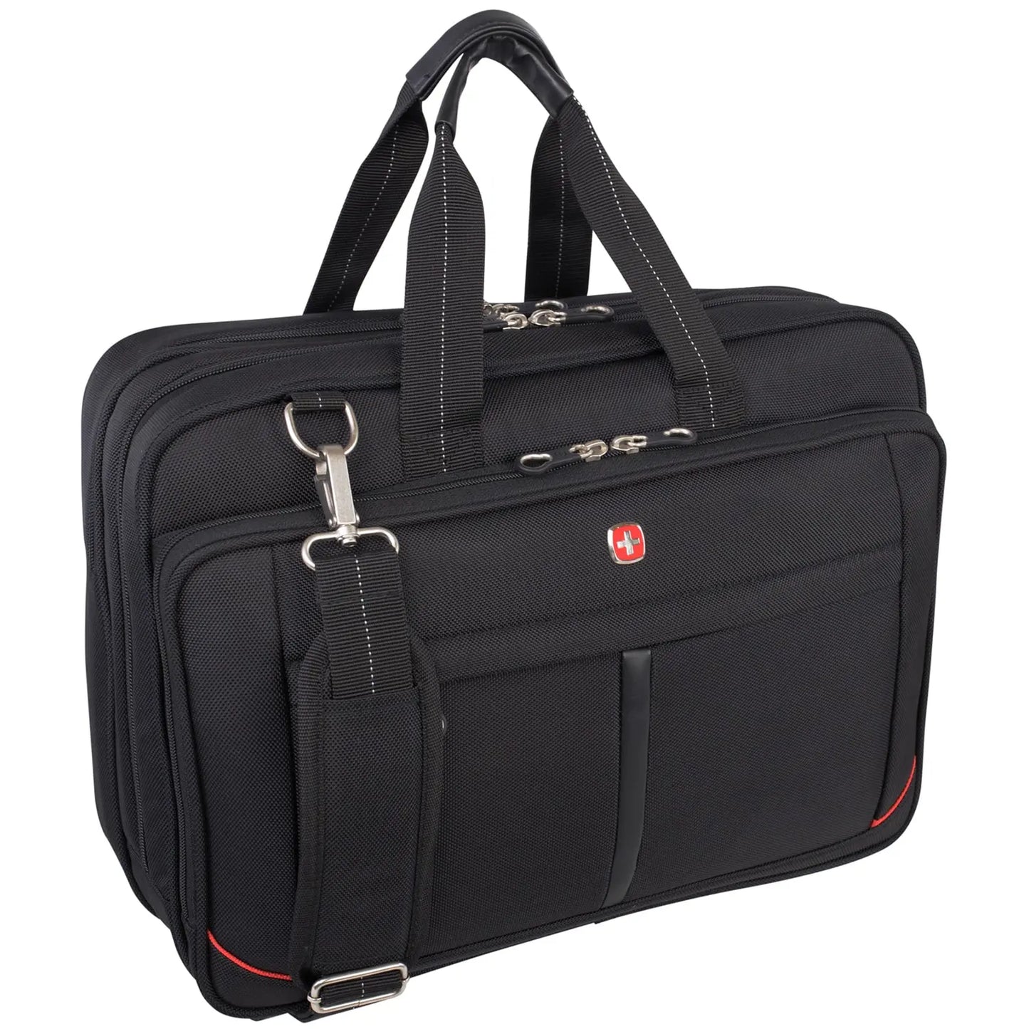 SwissGear Top-Loading Messenger Bag, Black, Fits Laptops up to 17.3" (SWA0918)