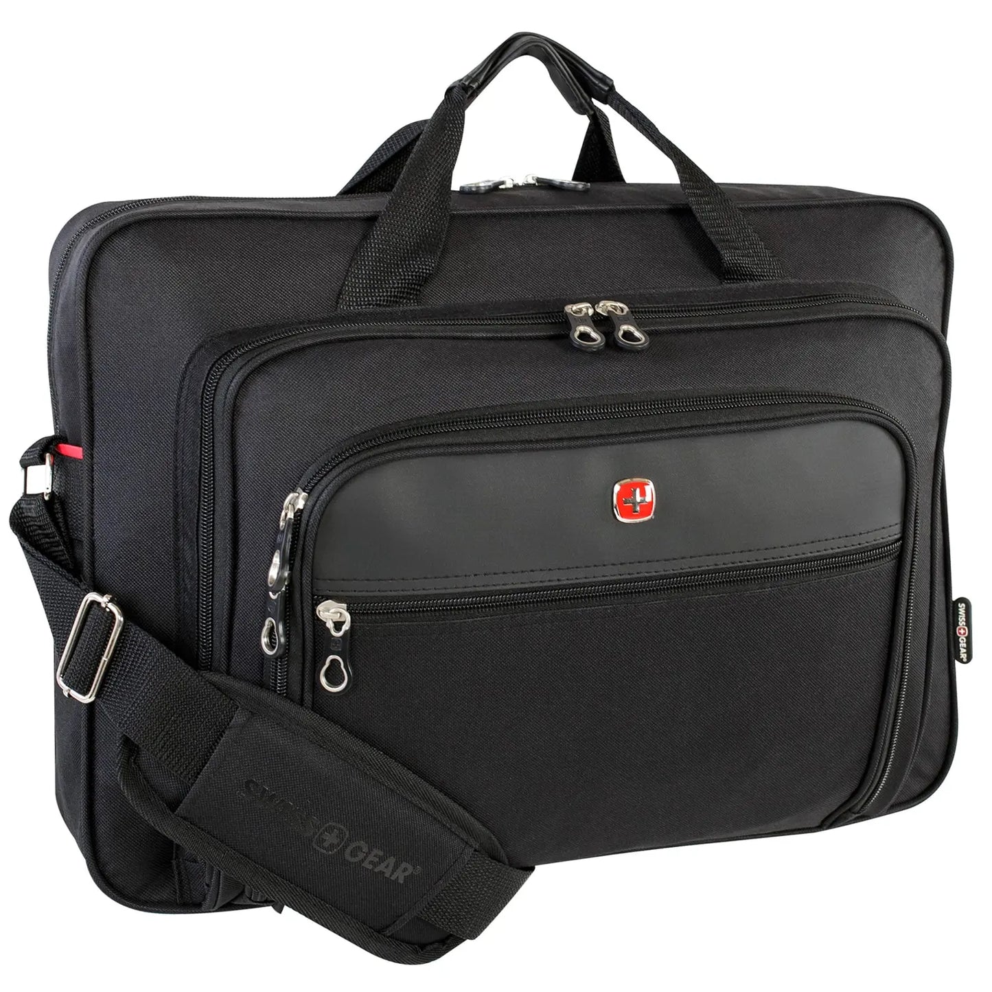 SwissGear Top-Loading Laptop Messenger Bag, Black, Fits Laptops up to 17.3" (SWA0998)