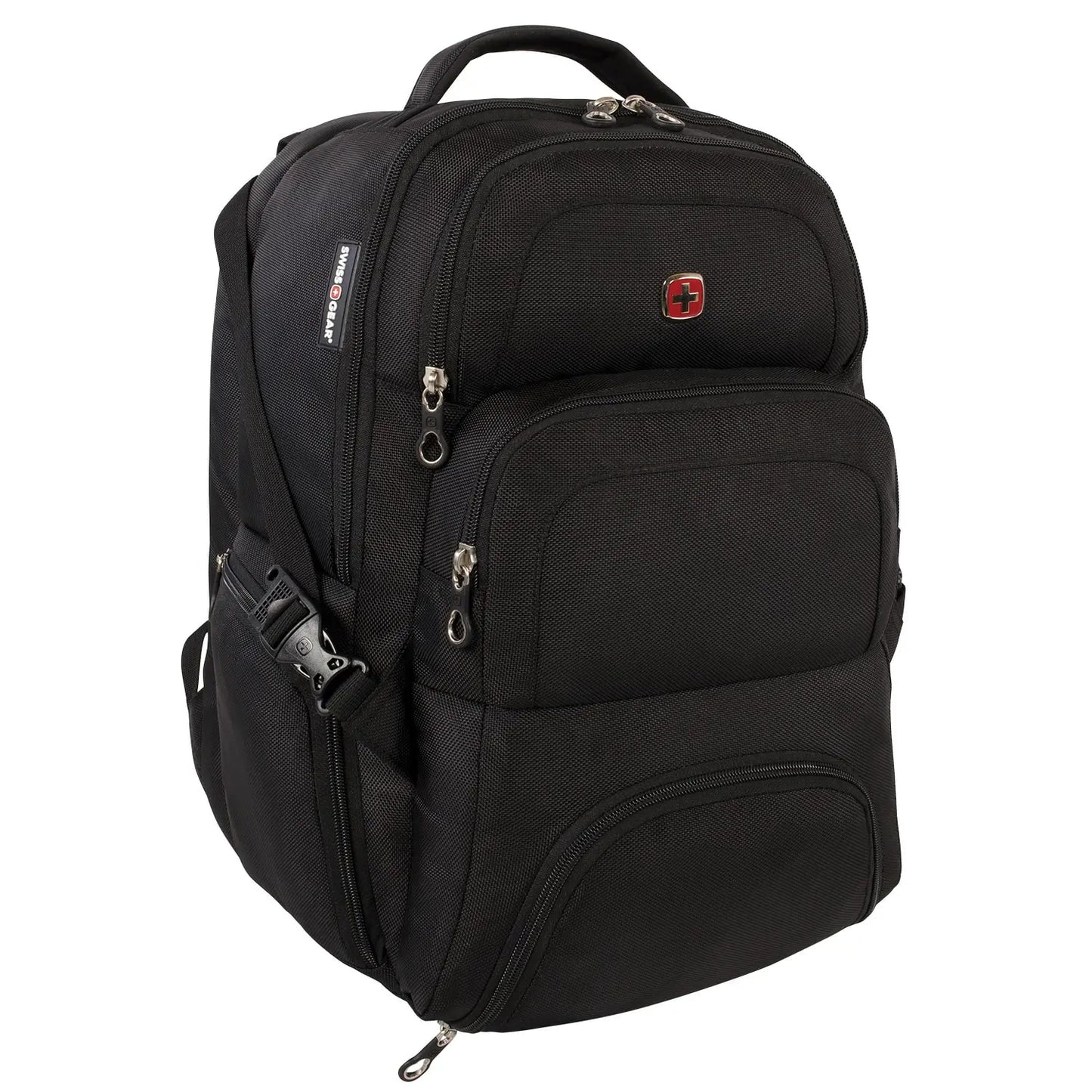 SwissGear Tablet and Laptop Backpack with Charger Pocket, Black, Fits Laptops up to 17.3" (SWA1456R)