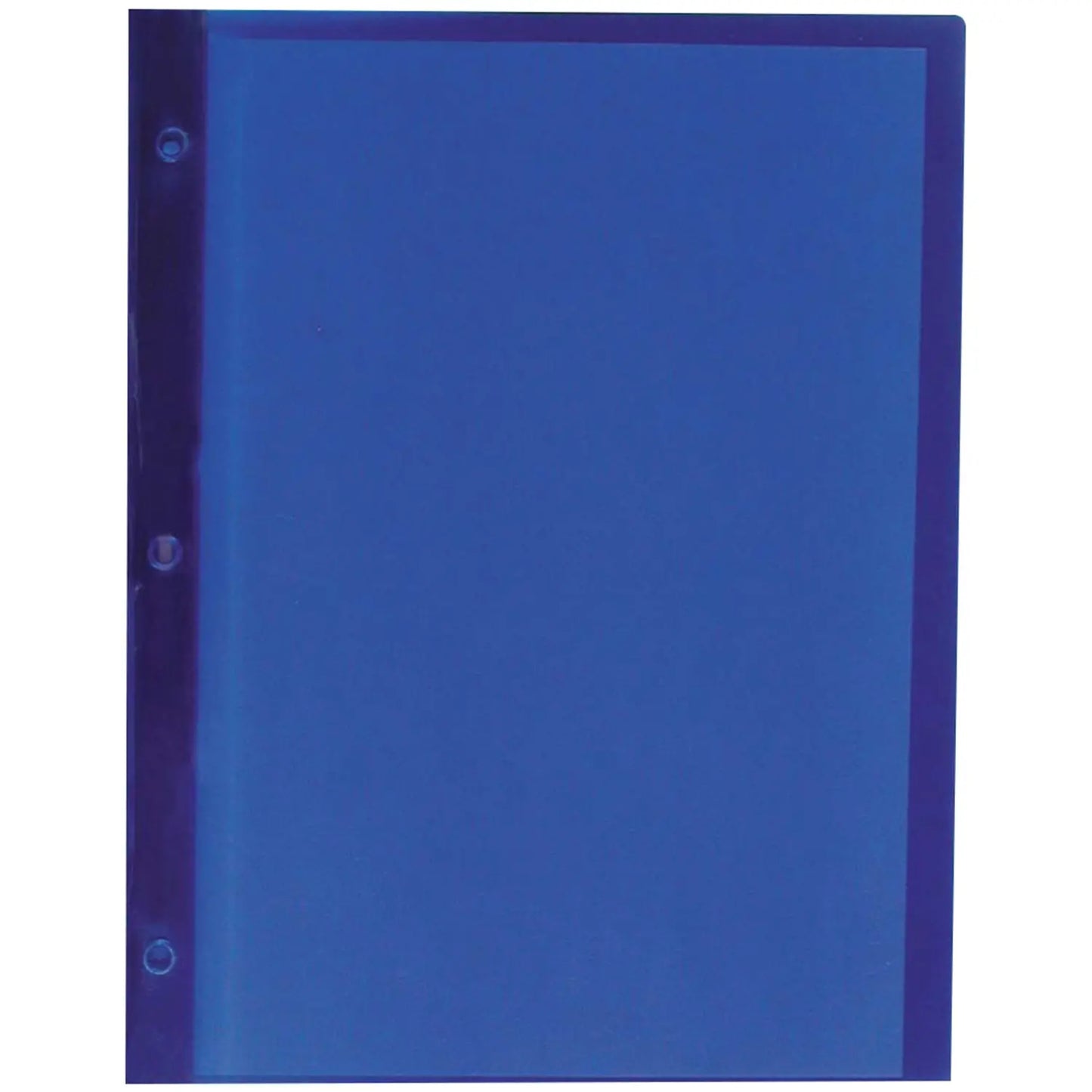 Winnable Translucent Poly Report Cover with 3-Prong Fasteners, Blue, Letter Size