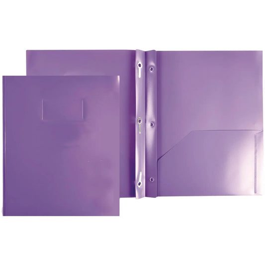 Winnable 2-Pocket Poly Report Cover, Letter Size, Purple