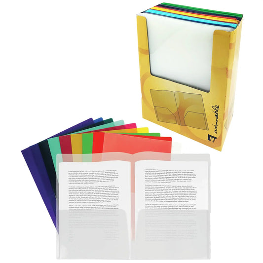 Winnable Twin-Pocket Portfolio, Assorted Colours, Letter Size, 120/PK