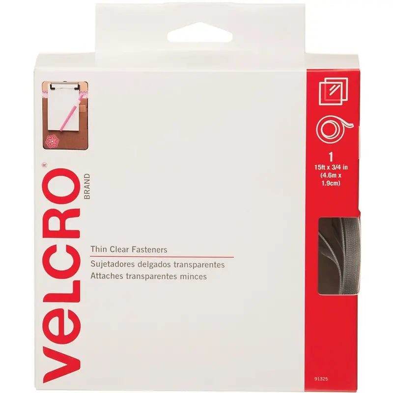 VELCRO TRANSPARENT TAPE 15'