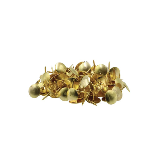 Acme Thumb Tack Pushpins, Brass, Box of 100