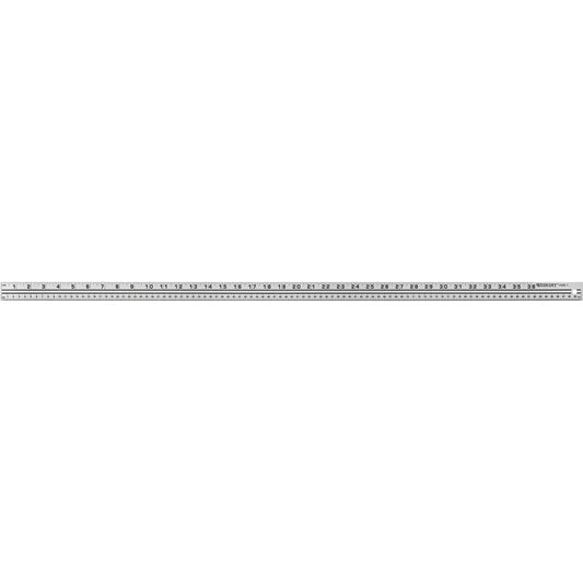 Westcott Aluminum Yard/Meter Stick, Silver, 100 cm/39"