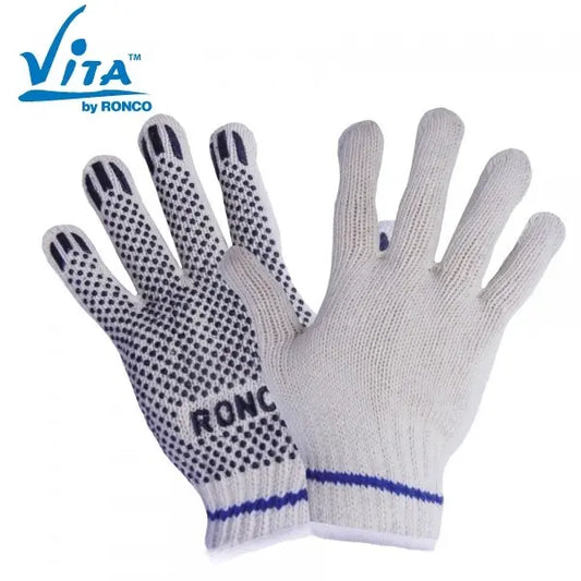 Vita Stringknit Polyester / Cotton PVC Dots 1 Side Large 12x20