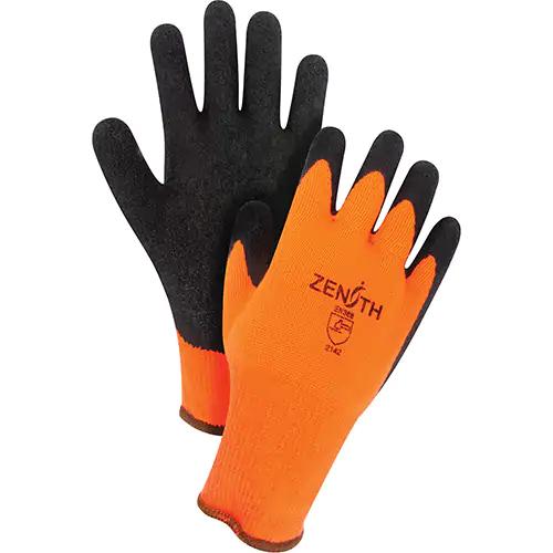 Coated Gloves, Large, Latex Coating, 10 Gauge, Polyester/Cotton Shell Pair