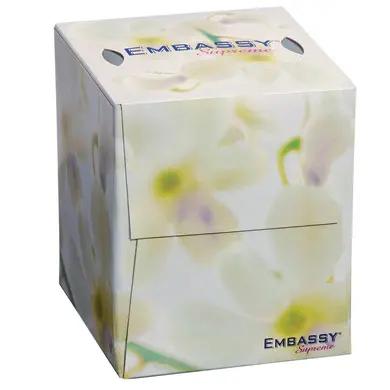 FACIAL TISSUE #08906 EMBASSY 2PLY CUBE 100 SHEETS X 36/CS