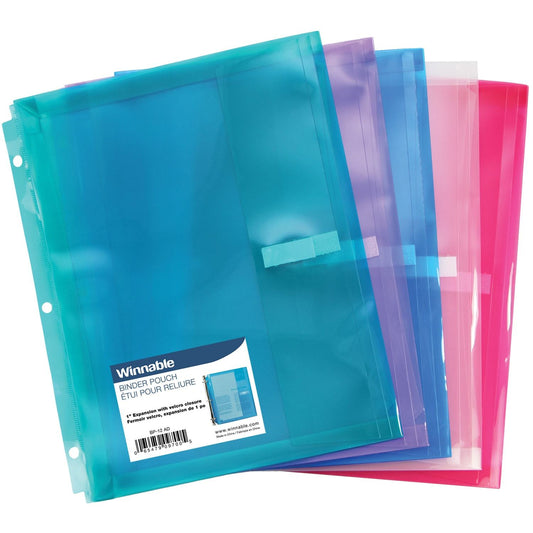 Winnable Binder Pouch, Letter Size, Assorted Colours (No Colour Choice on Delivered Orders)