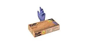 TUFF 3 MIL PURPLE NITRILE GLOVES MD (100c/s)