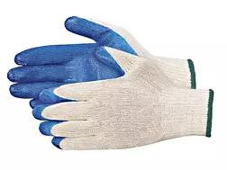 Coated Gloves, Medium, Latex Coating, 10 Gauge, Polyester/Cotton Shell Pair