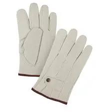 Grain Cowhide Ropers Fleece Lined Gloves, Large, Grain Cowhide Palm, Fleece Inner Lining