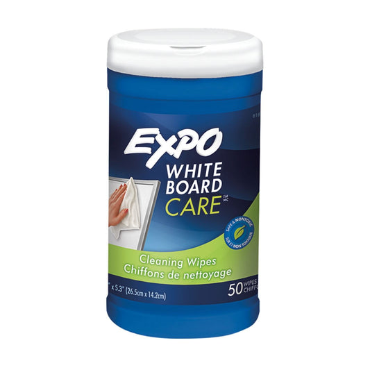 Expo Non-Toxic Whiteboard Cleaning Wipes, 50/PK