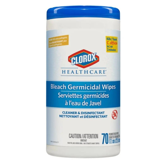 Clorox Healthcare Professional Disinfecting Bleach Germicidal Wipes, Pack of 70