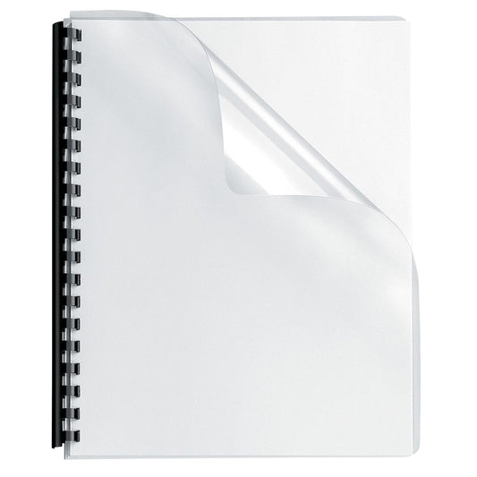 Fellowes Letter-Size Transparent Binder Covers With Square Corners