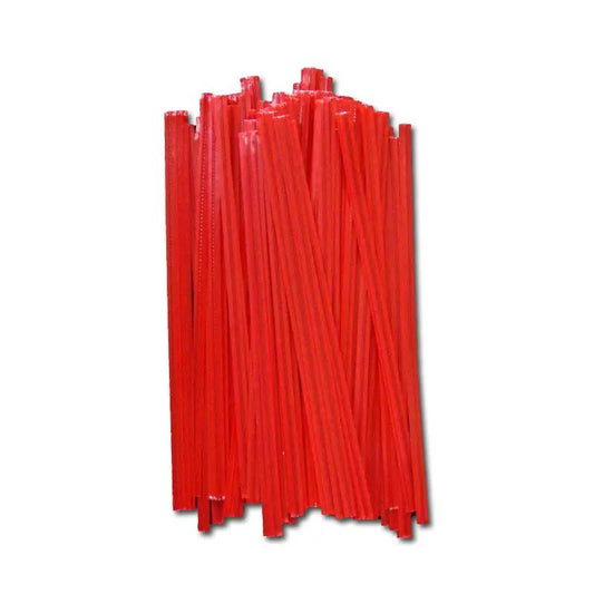 3.5 IN  RED PAPER TWIST TIES  2000/BX